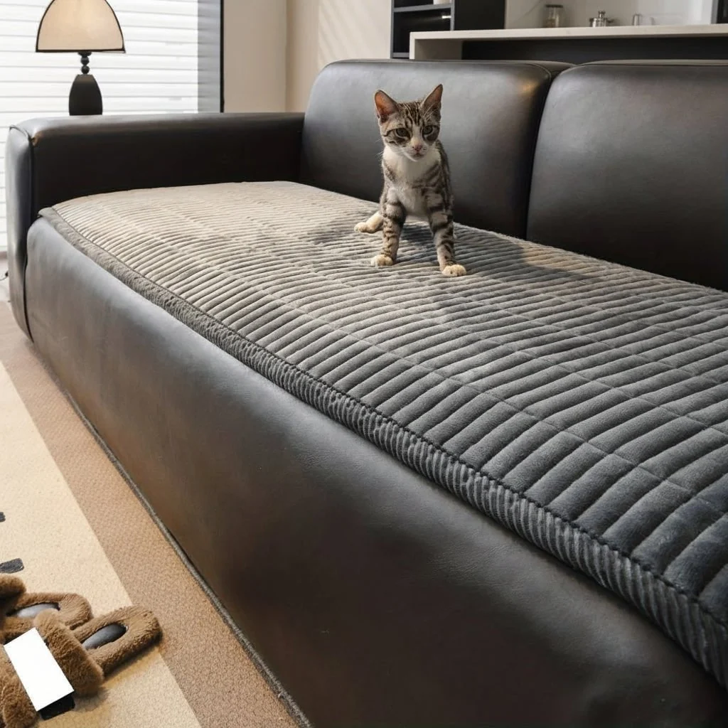 Quilted Microfiber Sofa Cover for Stylish Protection Soft Texture Multiple Sizes Available - Image 6